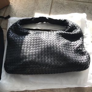 Bottega Veneta black large intrecciato hobo